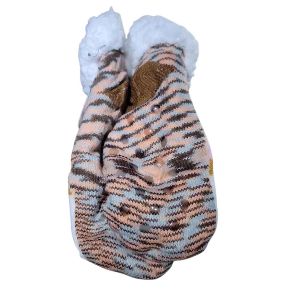 NWT Women Foxy Fleece Lined Knit No Slip Lounge Socks Shoe Sz 4-10 1/2